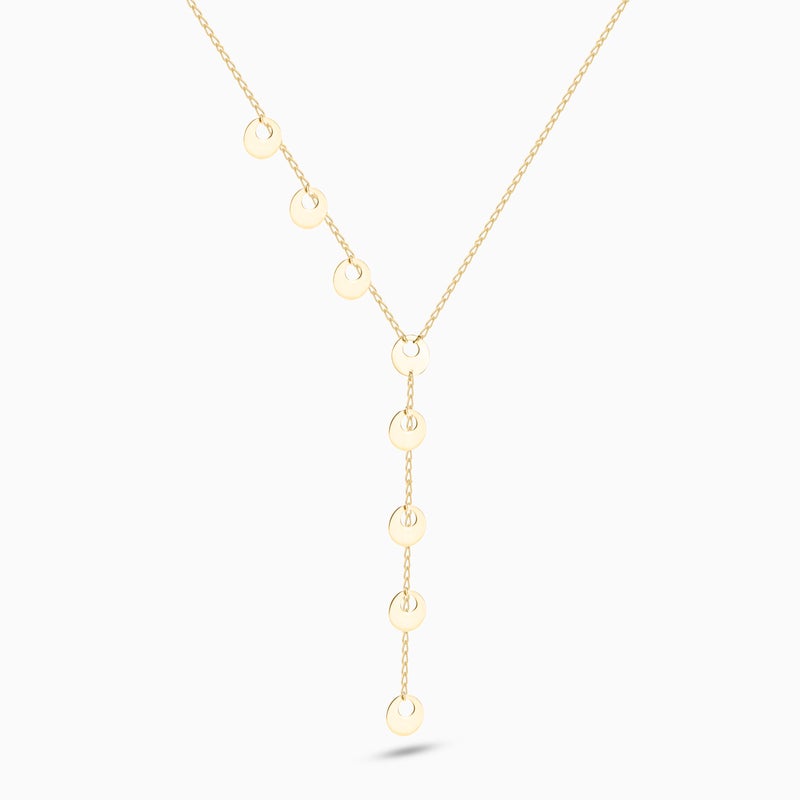 Miss L' by L'azurde Circles Shaped Pendant with Chain in 18K Gold - Image 2
